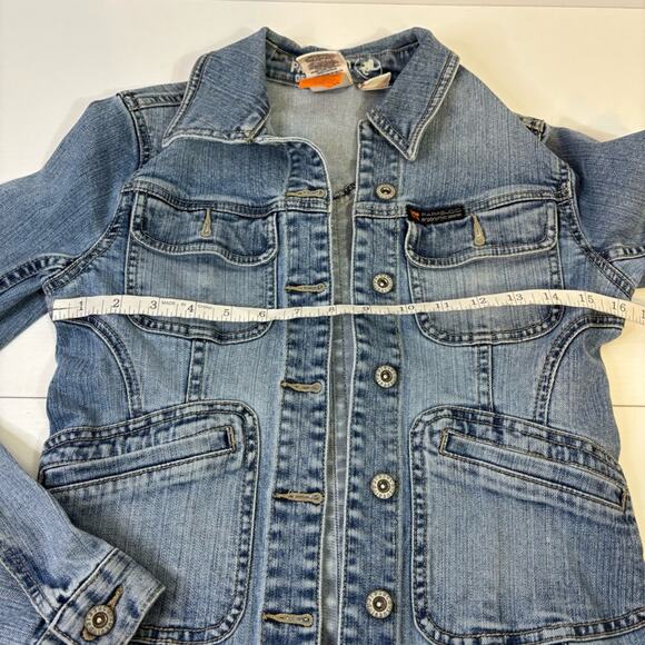 Parasuco Blue Jean Jacket Classic Cropped Design Size XS Bin3 - Picture 5 of 8